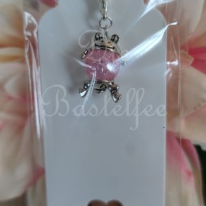 Perlentiere: Frosch in rosa