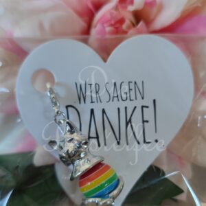 Perlentiere: Fuchs ,,Wir sagen Danke!“, Regenbogen