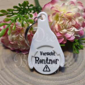 Einkaufswagenchip ,,Vorsicht Rentner“