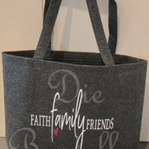 Filztasche groß ,,Faith…“ mit kleiner Innentasche