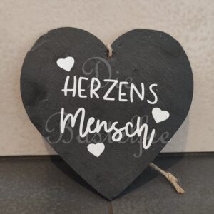 Schieferherz ,,Herzens Mensch“