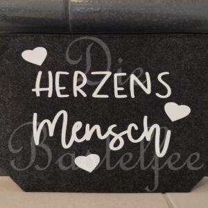 Filztasche klein ,,Herzens Mensch“