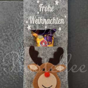 Geldgeschenk ,,Rentier“ Frohe Weihnachten