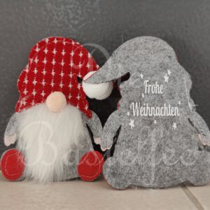 Geldgeschenk ,,Wichtel“ Frohe Weihnachten (Vorder-und Rückseite)